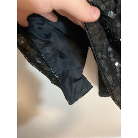 Stenay M Silk Sequin Black Blazer Skirt Combo Beaded Vintage Swinger Flapper - Picture 10 of 14